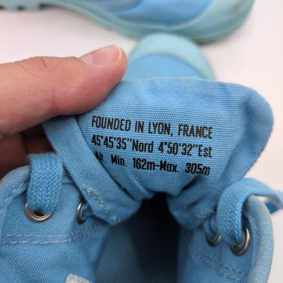 Palladium Pampa Hi Varsity Canvas Boots Blue Women’s 5 / Youth 3.5 Lace Up Retro - Picture 7 of 14